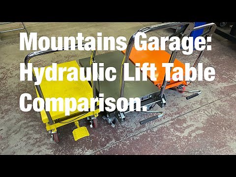 Mountains Garage: Hydraulic Lift Table Comparison