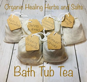 Organic Bath Tub Tea: Healing Herbs & Salts, Aromatherapy - Etsy