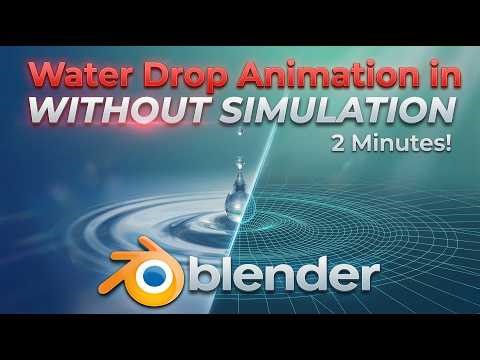 Quick Water Ripple Animation | Blender Beginner Tutorial (No Simulation) 🌊
