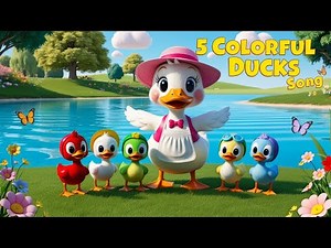 5 Colour Ducks Song | Learn Colors with Mama Duck | Nursery Rhymes | Kids Cartoon Video