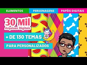 O Melhor Kit Digital para Papelaria Personalizada | Papel Digital + Elementos + Personagens