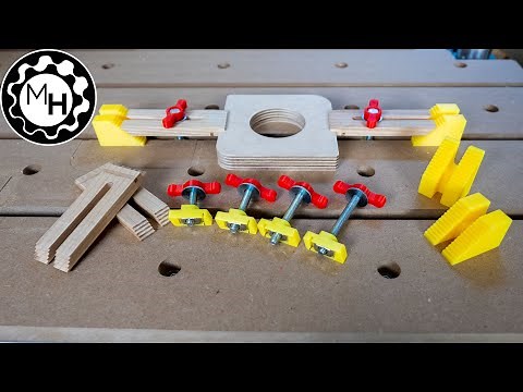 A QUICK to use Clamping System for CNC T-tracks