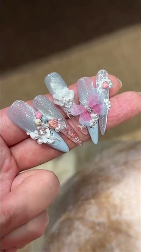 Ethereal Ice Blue Butterfly Dream Armor - Natural Beauty Unveiled
