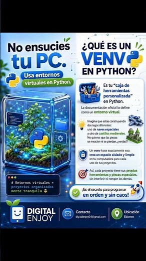QUÉ ES UN VENV 🤔🧐 #python #desarrolloweb #backend #programacion #coding