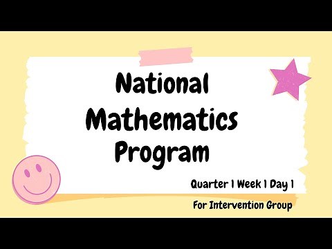 Grade 1 National Mathematics Program (NMP) Quarter 1 Week 1 Day 1