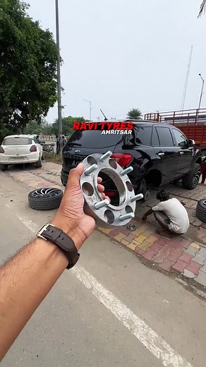 Wheels spacers FORD ENDEVOUR @ravityres_amritsar #fordendeavour #ravityres #amritsar #punjab #wheels #jammu #wheelspacers | RAVI TYRES