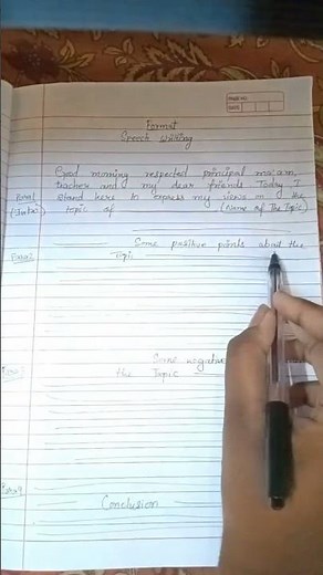 Speech Writing Format #class9th #class10th #class11th #class12th