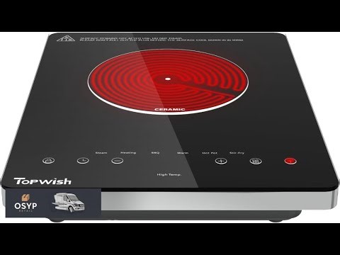 Electric Cooktop TOPWISH 110 120V Electric Stove Top Single Burner Cooktop LED Touch