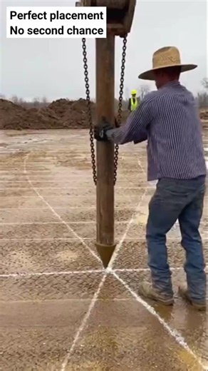 Driving a Steel Post into Mud | Satisfying Precision