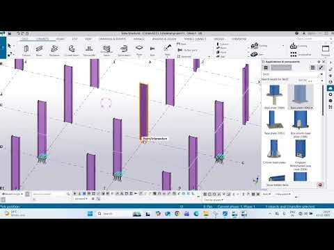 Shed Structure in Tekla | Grid Setup, Column Placement & Base Plate Fixing #teklastructures