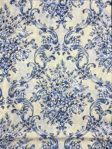 Blue Damask Flowers Book Sleeve (made to Order) - Etsy