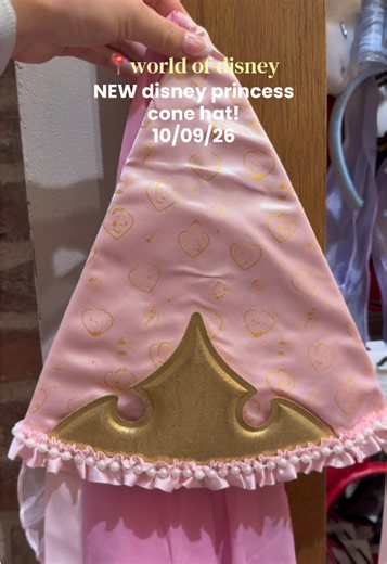 NEW disney princess cone hat at world of disney (october 9, 2026)👑🎀 this retails for $34.99! happy shopping 🐭 #disney #disneylandcalifornia #disneylandresort #disneyparks #disneymerch new disney merch, disneyland merchandise, disney merch 2026, october disney merch, disney princess merch, minnie princess cone hat, disney princess ears