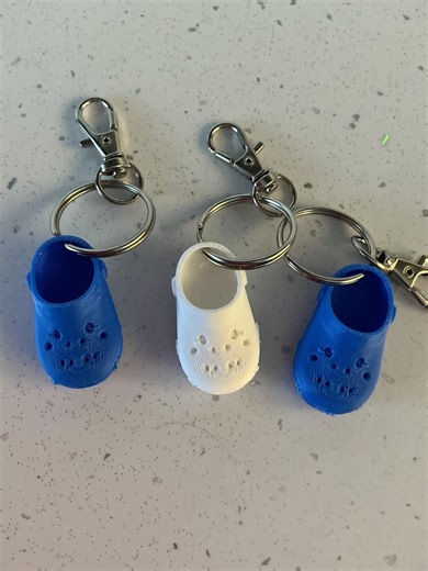 Mini croc shoe keyring