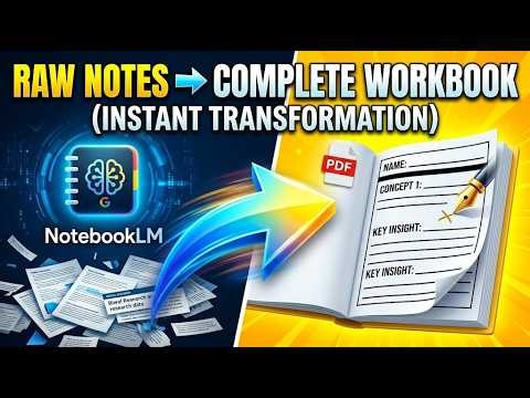 How to Turn NotebookLM Into Automated Fill-In-The-Blank Workbooks