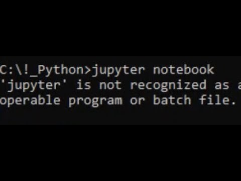 Jupyter notebook does not open via "Jupyter Notebook" on the command prompt in Windows 10.