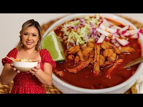 How to Make a Quick, Easy & Flavorful POZOLE ROJO | RED CHICKEN POZOLE