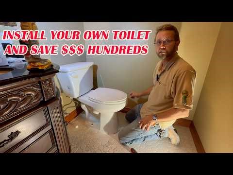 How to install a new toilet. 14" Rough-In with a Fluidmaster Better Than Wax seal.
