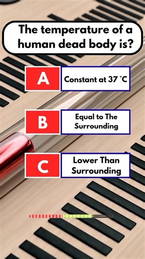Dead Body Temperature Quiz - Most People Get it Wrong | Gk Quiz #quiz