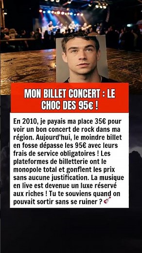 MON BILLET CONCERT : LE CHOC DES 95€ !