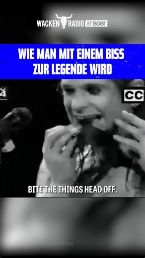 Ein Moment für die Ewigkeit – und definitiv einer der verrücktesten der Rockgeschichte. 🦇 Der Fledermaus-Biss von Ozzy Osbourne bleibt bis heute unvergessen. Metal-Geschichte in ihrer wildesten Form. 🤘 #wackenradio #wackenradiobyradiobob #ozzyosbourne #rockhistory #metallegend | Wacken Radio by RADIO BOB