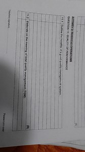 (6)ACTIVITY 2: BUSINESS OFERATIONSQUESTION 11: QUALITY OF PE... | Filo