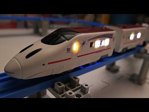 プラレール JR九州 流れ星新幹線を本物みたいに輝かせたい‼︎ 流れ星新幹線を100均のダイソーのLEDライトを付けて輝かせてみました
