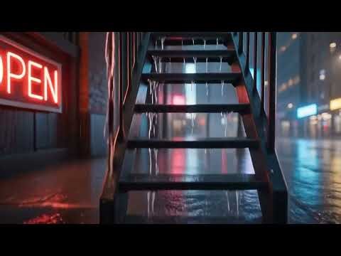 City Rain After Dark — Midnight Rain on Empty City Streets (10 Minutes) 4K