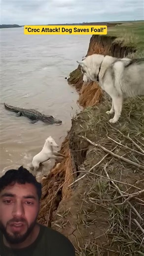 “Dog Warns Owner… Foal Saved from Croc!” #dog #rescue #animals