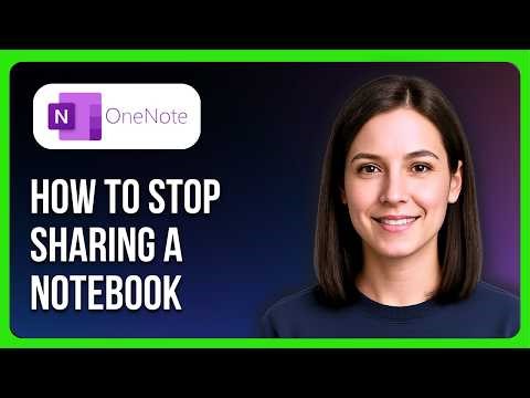 How to Stop Sharing a Microsoft OneNote Notebook