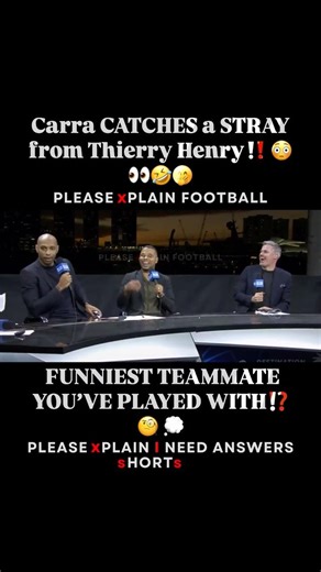 🚨 Carra CATCHES a STRAY from Thierry Henry‼️ 😳👀🤣🤭