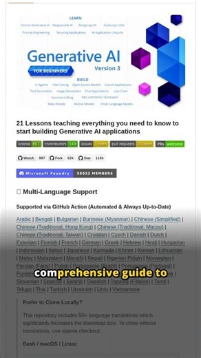 Generative-ai-for-beginners — trending on GitHub today