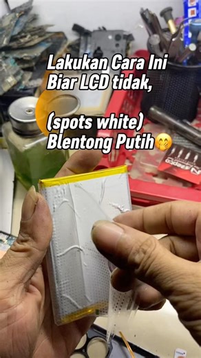 Lcd spots white/bintik2 putih/blentong putih,frame bersih,baterai Rata, pasti Aman #tutorial