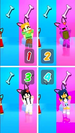 Aphmau Dog vs Sadako Dog vs Mikey Wife Dog vs Alex Dog #fypシ #minecraft #minecraftanimation