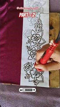 Unique &Stylish Velvet Cutwork Sleeves/Trouser/Daman design #ytshorts #ytviral #diy#fashion #cutwork