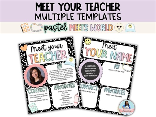 Composition Notebook Meet the Teacher Templates - Editable Meet Your Teacher Newsletter for Back to School or Open House - Printable Handout - Etsy
