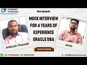 Mock interview for 4 years of experience Oracle DBA.