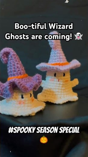Super Easy Halloween Crochet 👻 | Wizard Ghosts #shorts