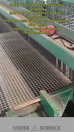 Making Welded Wire Mesh with an Automatic Machine #WireMesh #SteelMesh #ConstructionTools