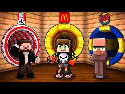 FAST FOOD TUNNEL BATTLE IN MINECRAFT!!