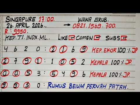PREDIKSI SGP 26 APRIL 2026 | BOCORAN SGP HARI INI | RUMUS JITU SGP POOLS