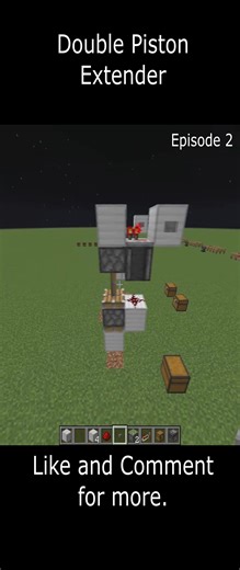 Double Piston Extender Tutorial in Minecraft