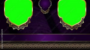 animated luxury arabic islamic background , muslim mosque , islamic design video template for the Holy Quran , 4K green screen Loop Animation