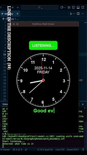Python Beginners - Real-Time AI Clock #shorts #coding #programming #pythonprogramming