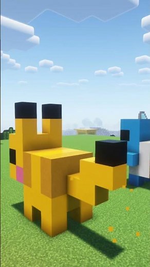 Can you build PIKACHU?? 🐴🐴 #minecraftbuildingtutorial #minecraftshorts