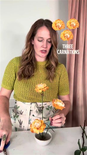 Floral design thrives on odd numbers and the rule of triangles, but that doesn’t mean your two-stem leftovers are doomed. You just have to place them with intention. Avoid bunny ears, eyeballs, satellite antennas, and accidental asymmetry. Lift one higher, drop one down low, manipulate the petals, or layer them together as one. How do you handle your two-stem situations?