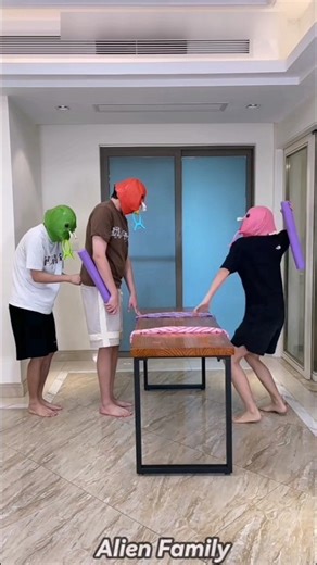 😂 My Alien Family's Worst Decision | Move Left or Right Gets Physical! #shorts #alienfamily #viral