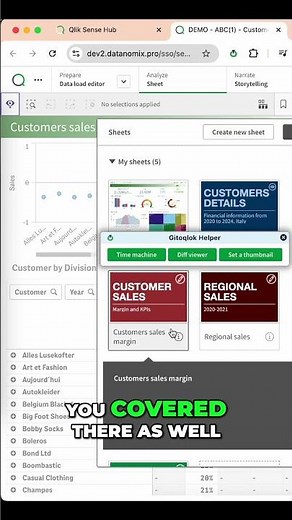 Transform Your Qlik Sense Visuals with Set a Thumbnail by Gitoqlok #qlik #qliksense #data #bi #ai