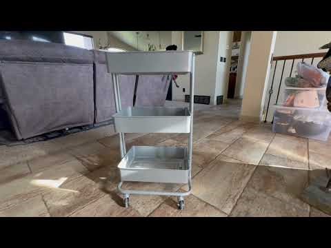 3-Tier Rolling Utility Cart Review 🛒 | Mesh Storage Organizer for Crafts & Home
