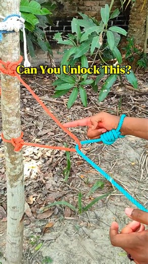 Only Geniuses Can Solve This Rope Trick 😳 #knowledge #lifehacks #outdoors