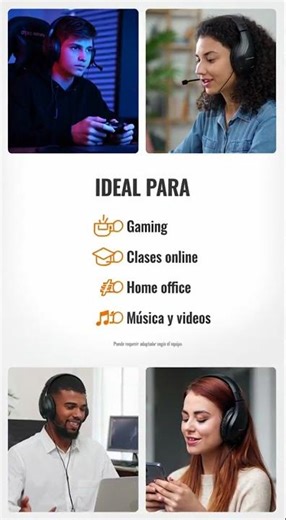 VIDEO IN FORMATIVO AURICULARES GAMER CON MICRÓFONO NG-8620 Compatible con PC, consolas móviles